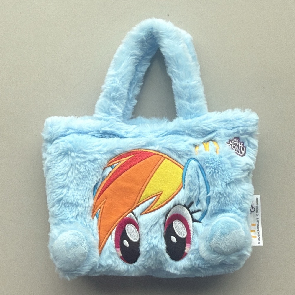 2026 McDonald’s x My Little Pony | Rainbow Dash Plush Faux-Fur Handbag